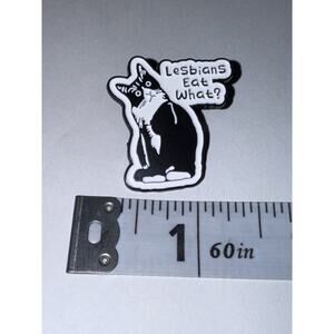 Lesbians Eat What? Cat Kitten Pin Brooch
